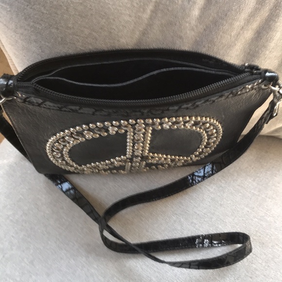 Vintage black leather purse - Picture 3 of 3